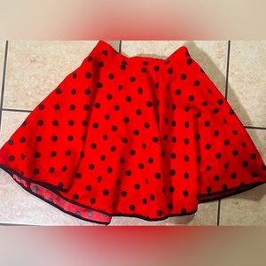 Funny Fashion Rock ‘n’ Roll red and black skirt. Kids size 7/8 adjustable